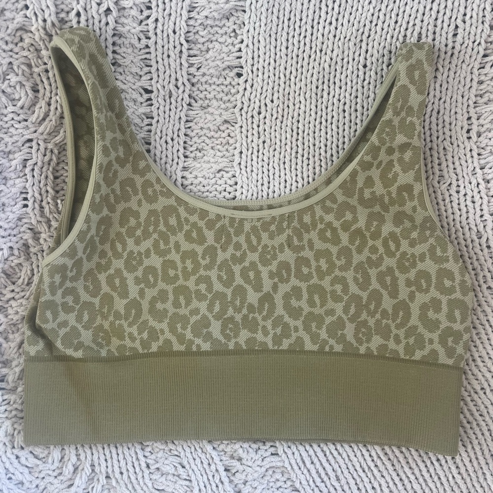 AVENUE green leopard tank